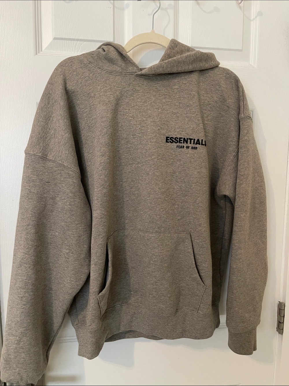 Fear of God Essentials Taupe Gray Pullover Hoodie